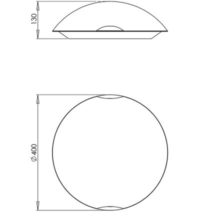 Fabas 3061/65/102 - Takbelysning KENT 2xE27/60W/230V