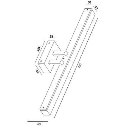 Fabas 3362-26-138 - LED Badrum spegelbelysning SAURA LED/10W/230V