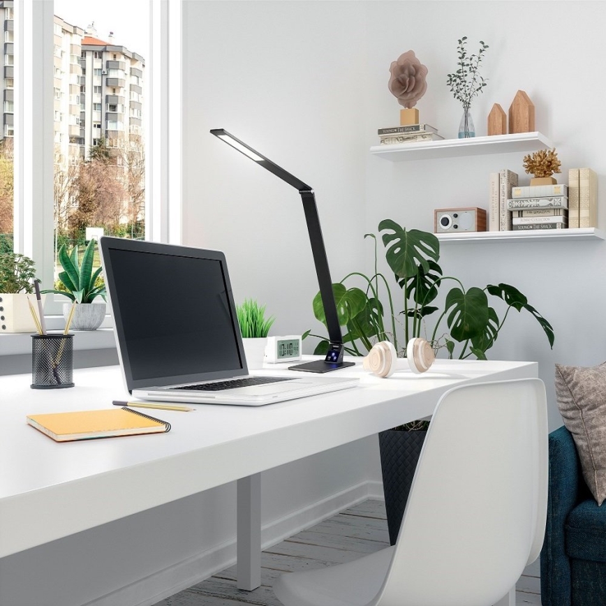 Fabas Luce 3265-30-101 - LED Dimbart bordslampa WASP LED/12W/230V 3000/4000/5000K svart