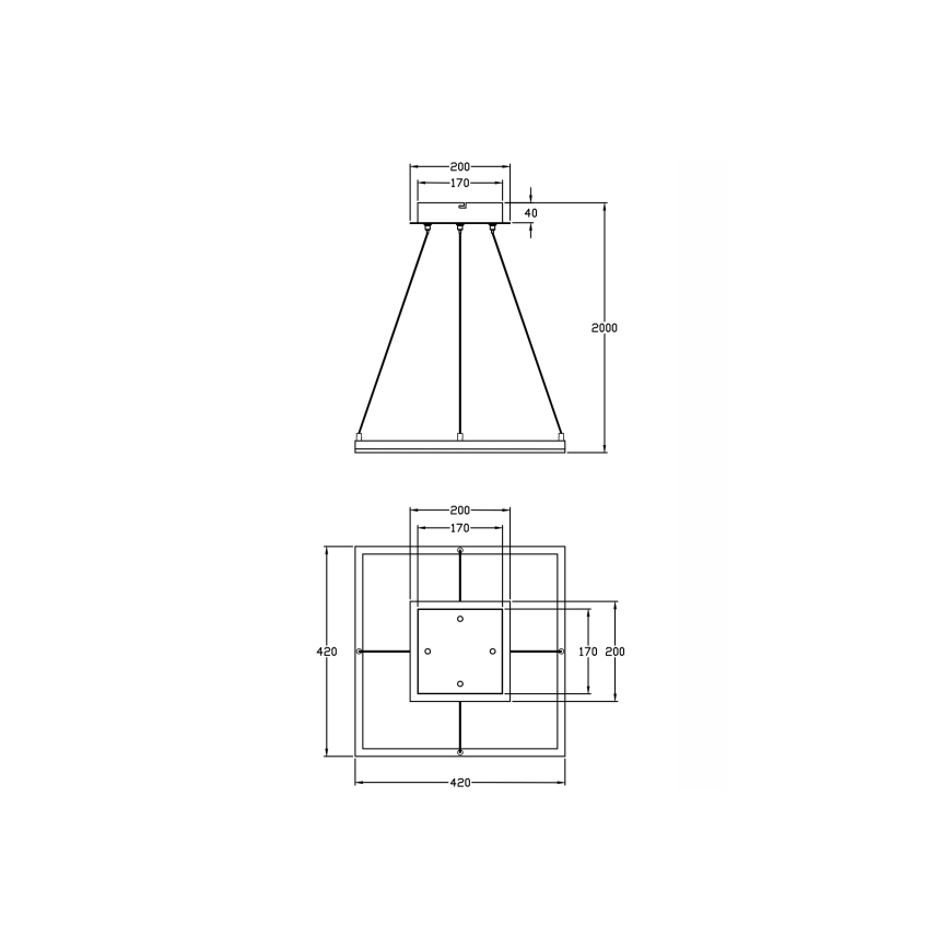 Fabas Luce 3394-40-282 - LED ljusreglerad ljuskrona på textilsladd BARD LED/39W/230V antracit
