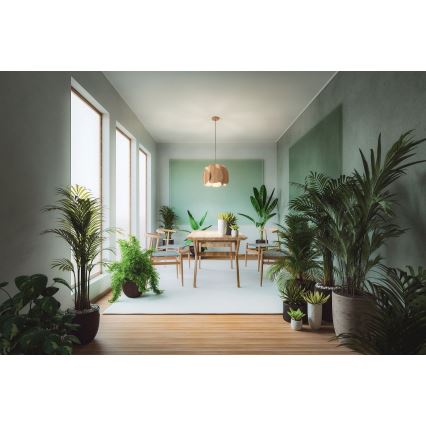 Fabas Luce 3672-40-132 - Ljuskrona med textilsladd PEVERO 1xE27/40W/230V trä