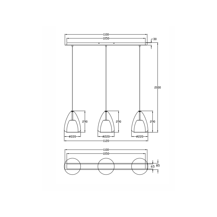Fabas Luce 3673-48-125 - Ljuskrona med textilsladd BRITTON 3xE27/40W/230V guld