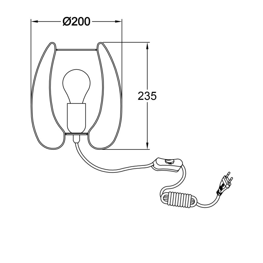 Fabas Luce 3677-34-102 - Bordslampa CAMP 1xE27/40W/230V vit