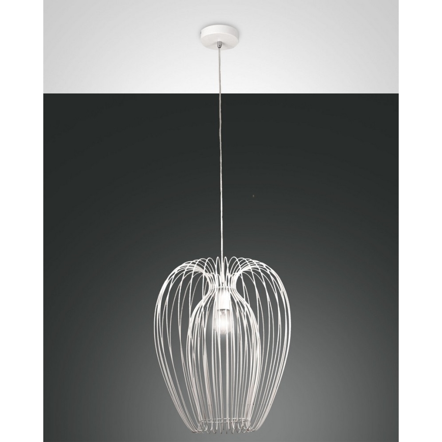 Fabas Luce 3677-45-102 - Ljuskrona med upphängningsrem CAMP 1xE27/40W/230V vit