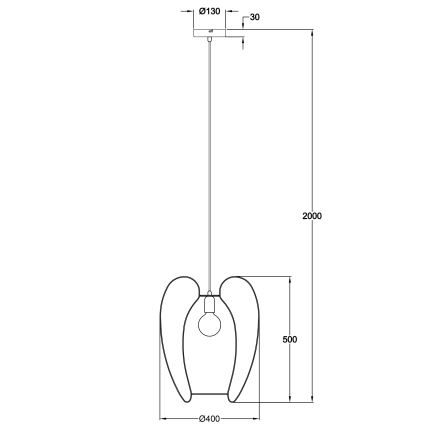 Fabas Luce 3677-45-225 - Ljuskrona med upphängningsrem CAMP 1xE27/40W/230V gyllene