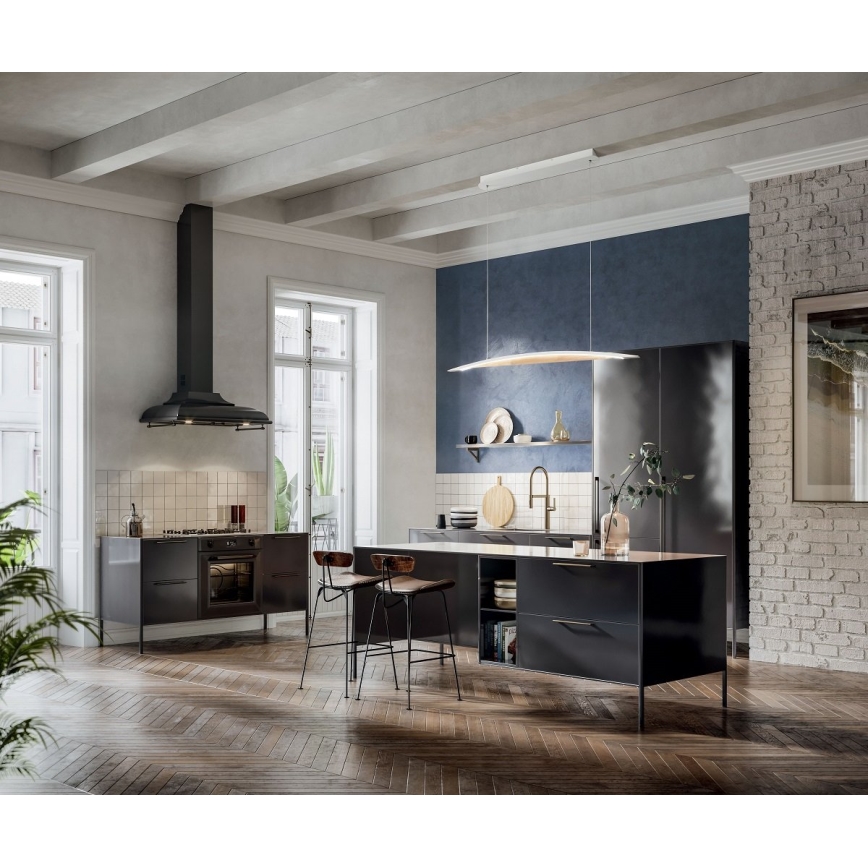 Fabas Luce 3697-40-102 - LED ljusreglerad ljuskrona på textilsladd CORDOBA LED/36W/230V vit/trä