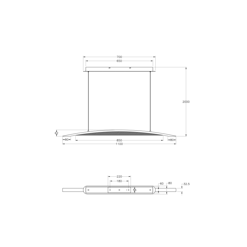 Fabas Luce 3697-40-102 - LED ljusreglerad ljuskrona på textilsladd CORDOBA LED/36W/230V vit/trä