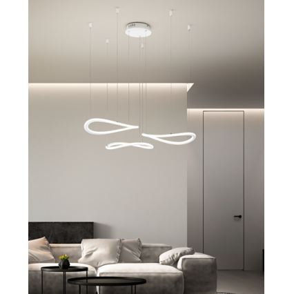 Fabas Luce 3711-47-102 - LED ljuskrona med textilsladd TIRRENO LED/50W/230V