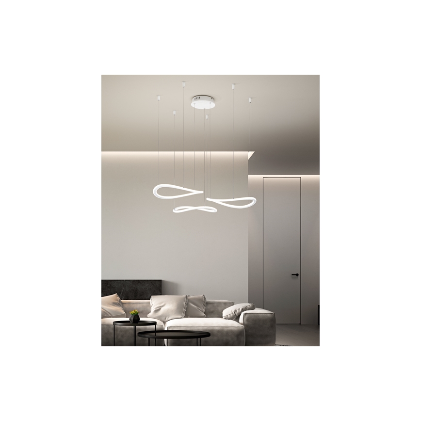 Fabas Luce 3711-47-102 - LED ljuskrona med textilsladd TIRRENO LED/50W/230V