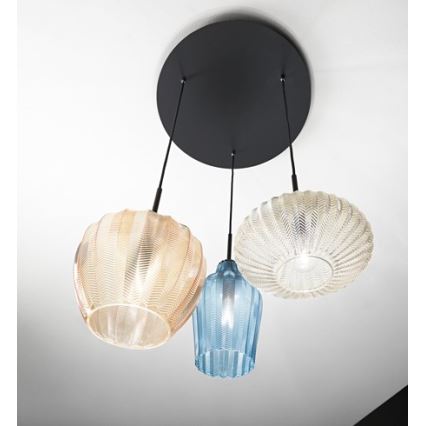 Fabas Luce 3725-47-363 - Ljuskrona med upphängningsrem OLBIA 3xE27/40W/230V