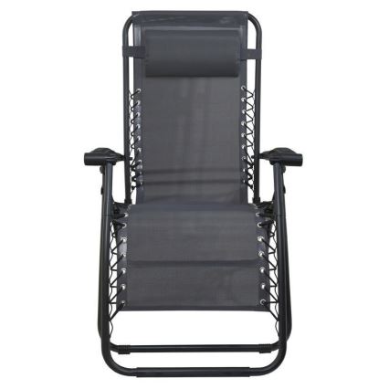 Fällbar justerbar stol grå