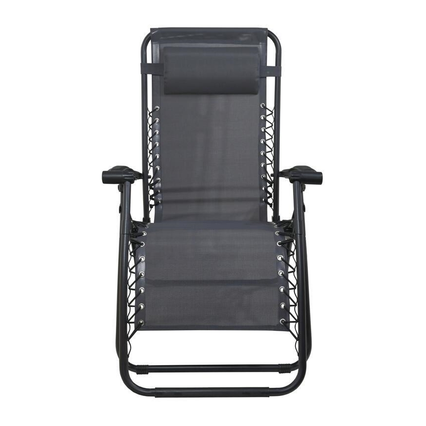 Fällbar justerbar stol grå