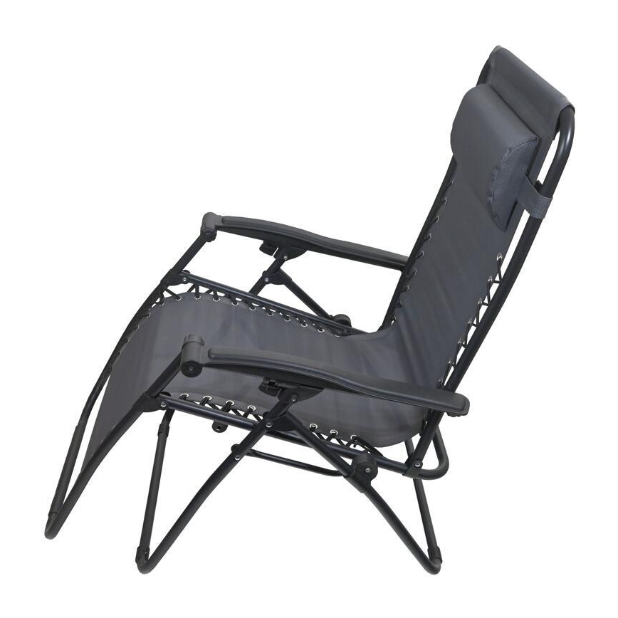 Fällbar justerbar stol grå