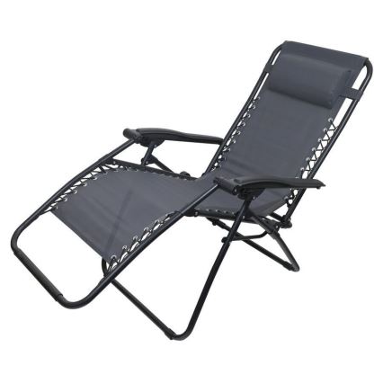 Fällbar justerbar stol grå