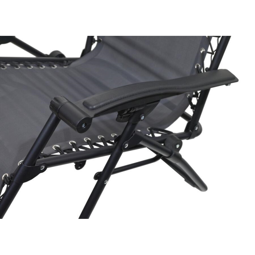 Fällbar justerbar stol grå