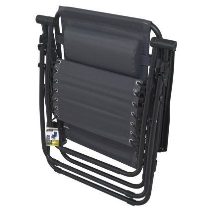 Fällbar justerbar stol grå