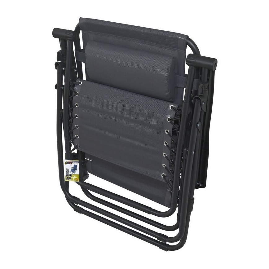 Fällbar justerbar stol grå