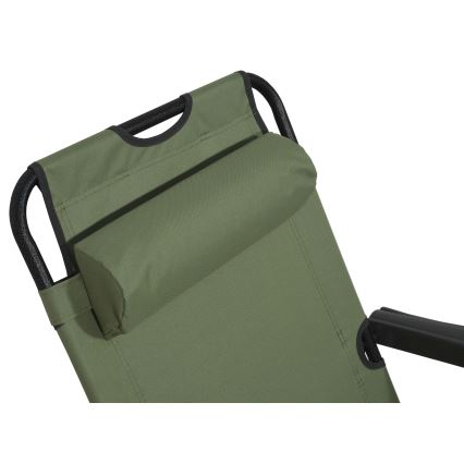 Fällbar justerbar stol grön/svart