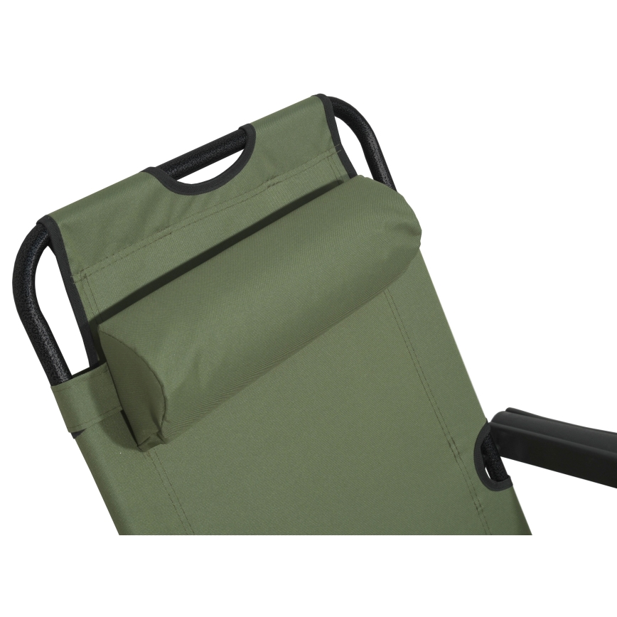 Fällbar justerbar stol grön/svart