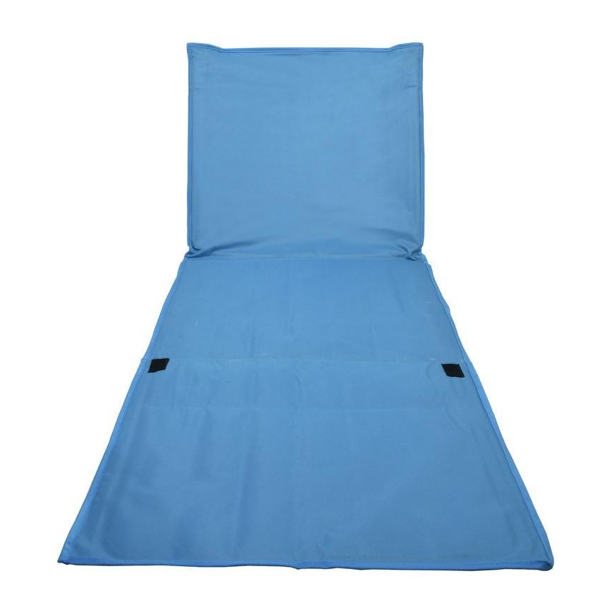 Fällbar solstol blå 160x55 cm