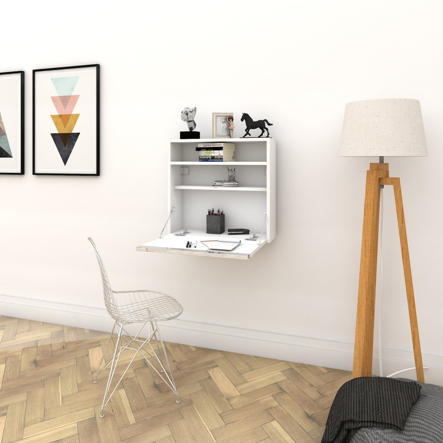 Fällbart arbetsbord OPTIMUM 60x64 cm vit