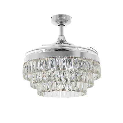 FANAWAY 212923 - LED Takfläkt VEIL 6xE14/4,5W/230V blank krom + fjärrkontroll