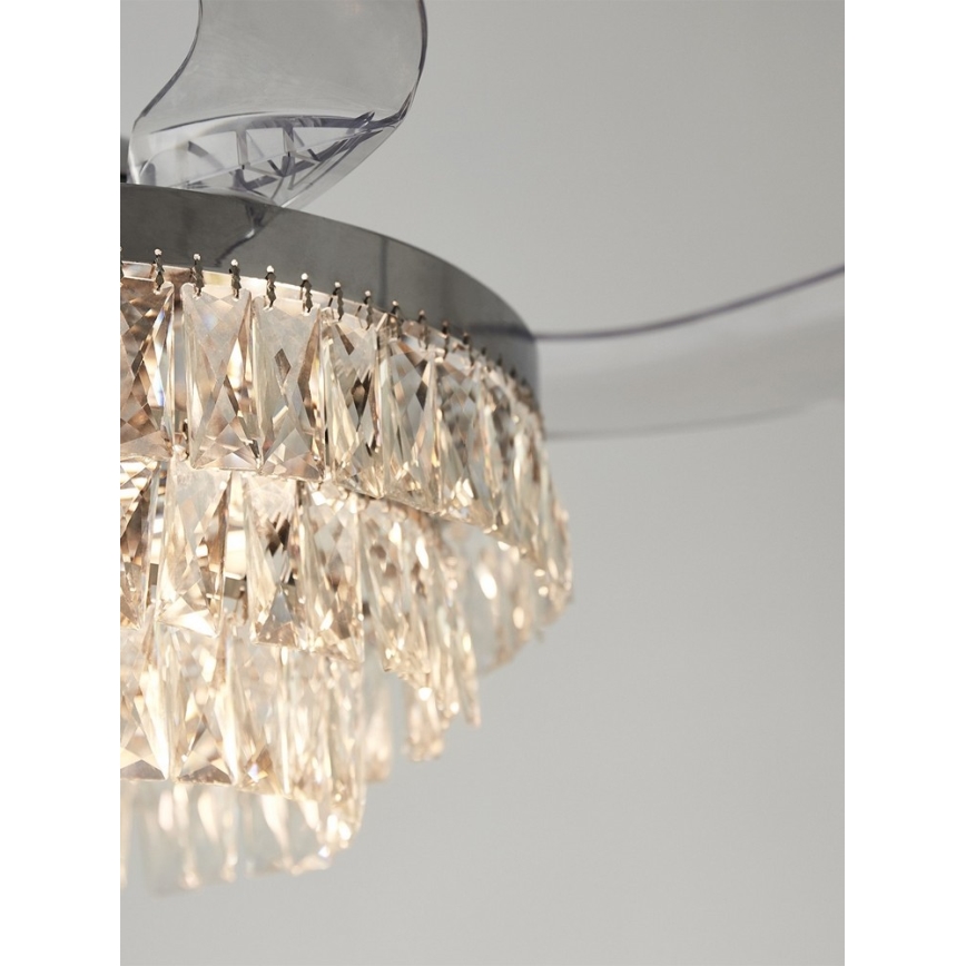 FANAWAY 212923 - LED Takfläkt VEIL 6xE14/4,5W/230V blank krom + fjärrkontroll