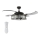FANAWAY 212927 - LED Takfläkt CLASSIC 3xE27/4W/230V svart + fjärrkontroll