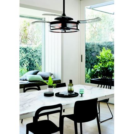 FANAWAY 212927 - LED Takfläkt CLASSIC 3xE27/4W/230V svart + fjärrkontroll