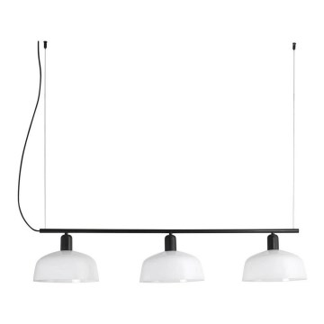 FARO 20338-119 - Ljuskrona med textilsladd TATAWIN 3xE27/15W/230V svart