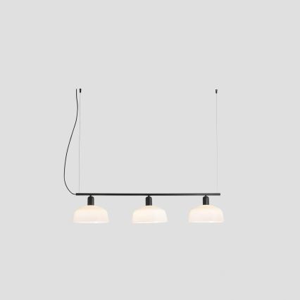 FARO 20338-119 - Ljuskrona med textilsladd TATAWIN 3xE27/15W/230V svart
