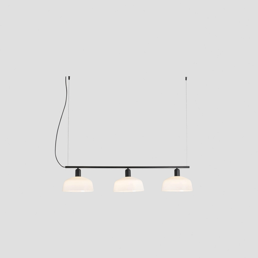 FARO 20338-119 - Ljuskrona med textilsladd TATAWIN 3xE27/15W/230V svart