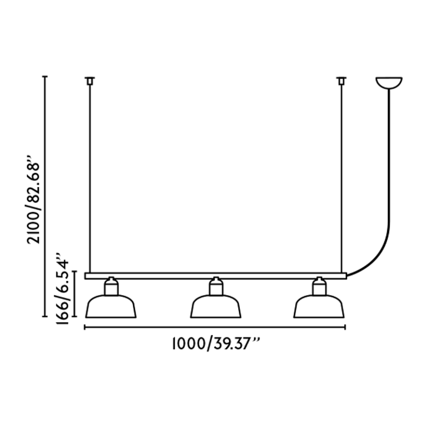 FARO 20338-119 - Ljuskrona med textilsladd TATAWIN 3xE27/15W/230V svart