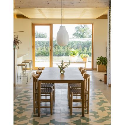 FARO 28300 - Ljuskrona med textilsladd ISABELLE 1xE27/15W/230V diameter 31 cm vit