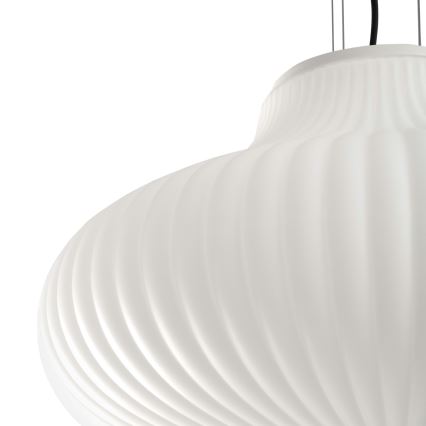 FARO 28300 - Ljuskrona med textilsladd ISABELLE 1xE27/15W/230V diameter 31 cm vit