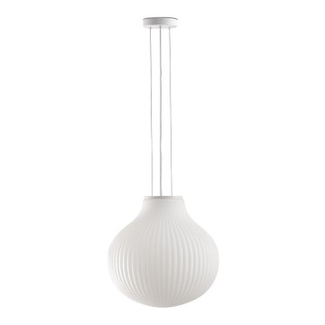 FARO 28301 - Ljuskrona med textilsladd ISABELLE 1xE27/15W/230V diameter 40 cm vit