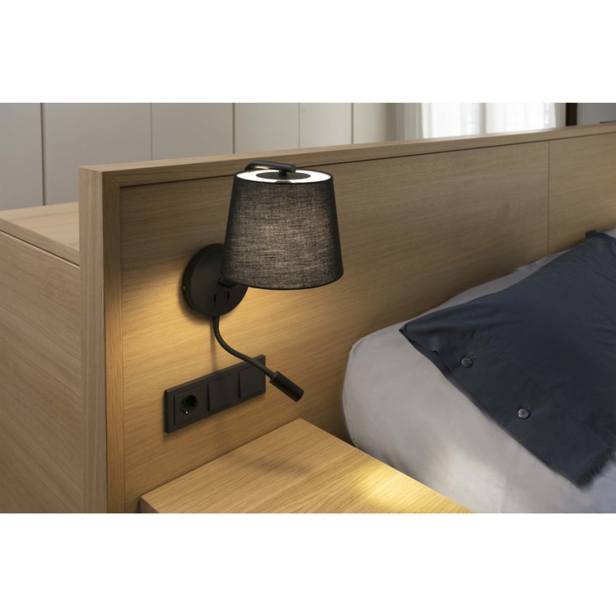 FARO 29330 - LED-vägglampa BERNI 1xE27/20W/230V + LED/3W