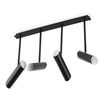 FARO 29880 - Pendelkrona LINK 4xGU10/8W/230V svart