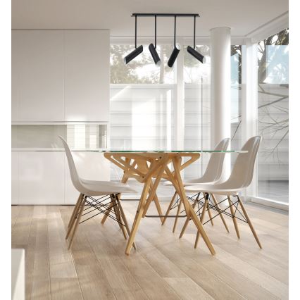 FARO 29880 - Pendelkrona LINK 4xGU10/8W/230V svart