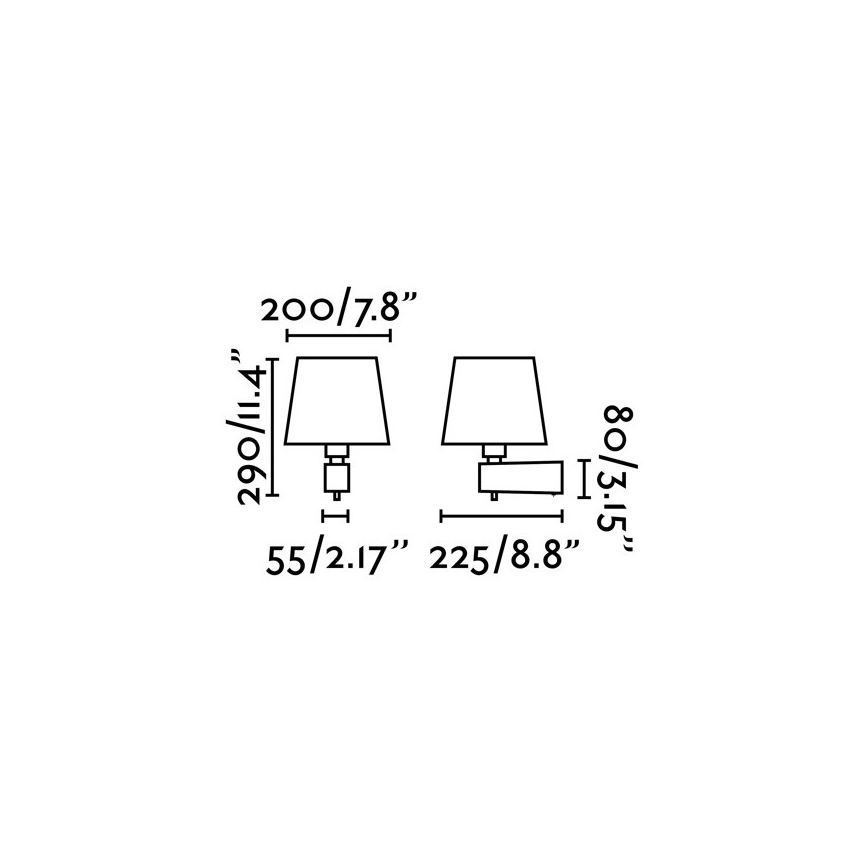 FARO 29975 - Vägglampa  ROOM 1xE27/15W/230V svart 