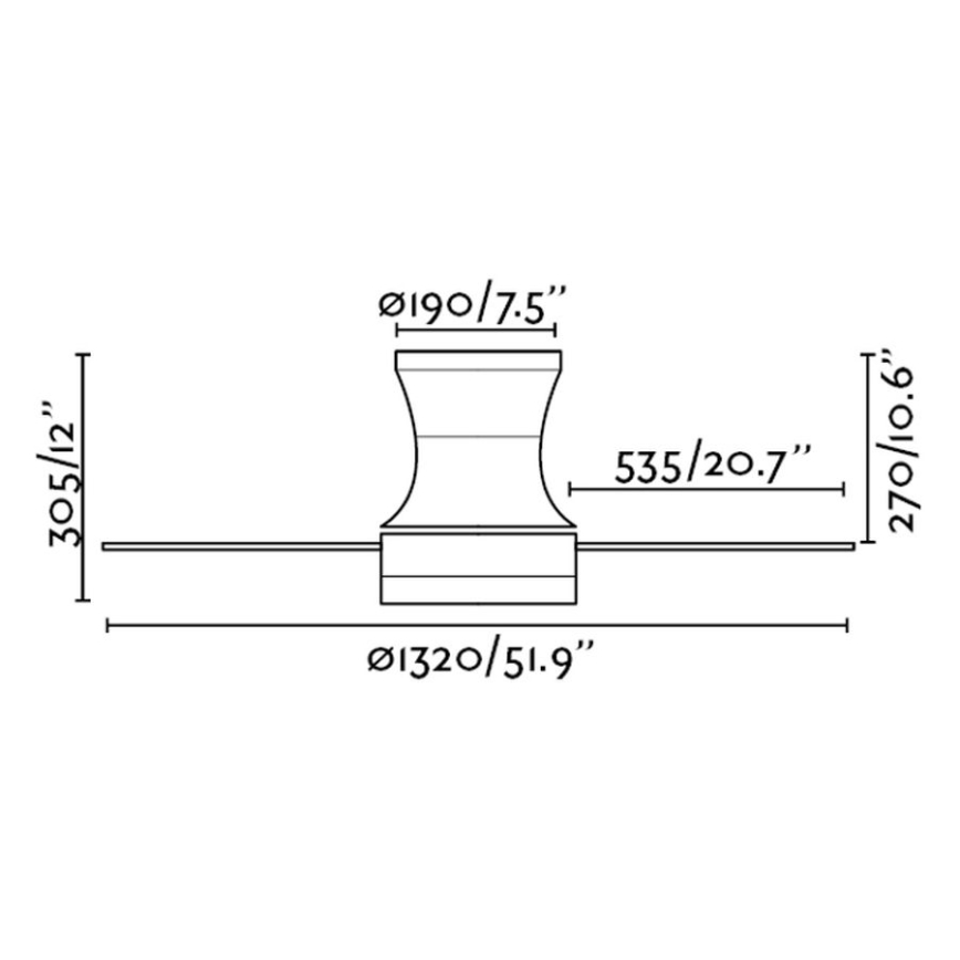 FARO 33385 - Takfläkt TONSAY 2xE27/15W/230V