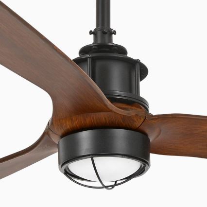 FARO 33395-10 - LED Takfläkt JUST FAN LED/16W/230V svart/brun Ø 128 cm + fjärrkontroll