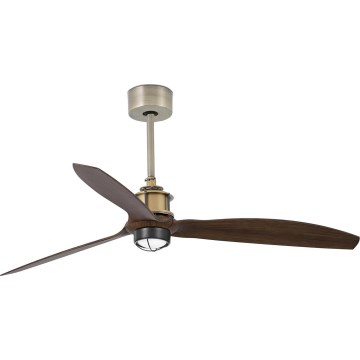 FARO 33398WT1N - LED-dimmbar takfläkt JUST FAN M LED/16W/230V Ø 128 cm brun/mässing Wi‑Fi Tuya + fjärrkontroll