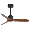 FARO 33425WT - Takfläkt JUST FAN S Ø 81 cm brun/svart Wi-Fi Tuya + fjärrkontroll