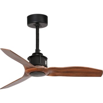 FARO 33425WT - Takfläkt JUST FAN S Ø 81 cm brun/svart Wi-Fi Tuya + fjärrkontroll