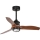 FARO 33425WT1N - Dimbar LED-takfläkt JUST FAN med LED/16W/230V Ø 81 cm brun/svart Tuya Wi‑Fi + fjärrkontroll