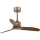FARO 33428WT - Takfläkt JUST FAN S Ø 81 cm brun/mässing Wi‑Fi Tuya + fjärrkontroll