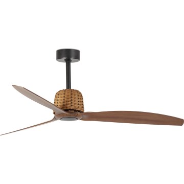 FARO 33435 - Takfläkt WEAVER M Ø128 cm brun/svart + fjärrkontroll