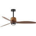 FARO 334351N - Dimbara LED-takfläkt WEAVER M LED/16W/230V Ø 128 cm brun/svart + fjärrkontroll