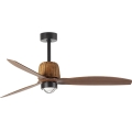 FARO 33435WT1N - Dimmbar LED-takfläkt WEAVER M LED/16W/230V Ø 128 cm brun/svart Wi-Fi Tuya + fjärrkontroll